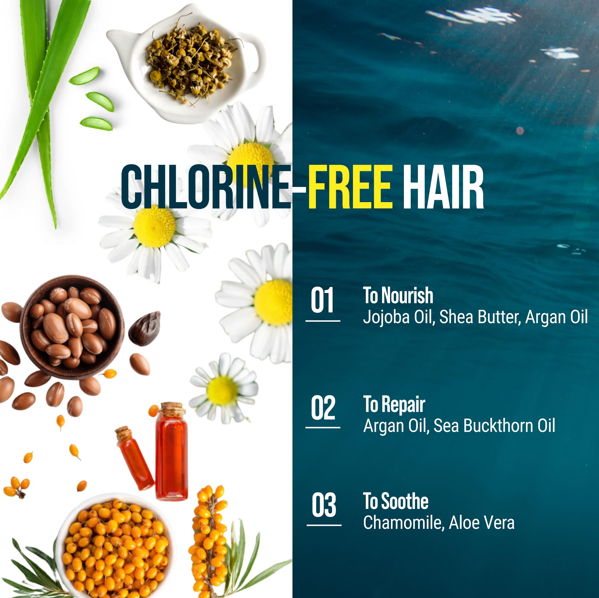 TRIHARD Swim Shampoo and Conditioner Combo | Chlorine Removal for Swimmers, Kids, and Adults - Pre Swim Hair Protection and Post Swim Hair Repair - Safe for Colored Hair